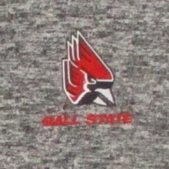 Ball State Sweatshirt Men's Large Gray Red 1/4 Zip Fleece Embroidered Pullover - Picture 5 of 7
